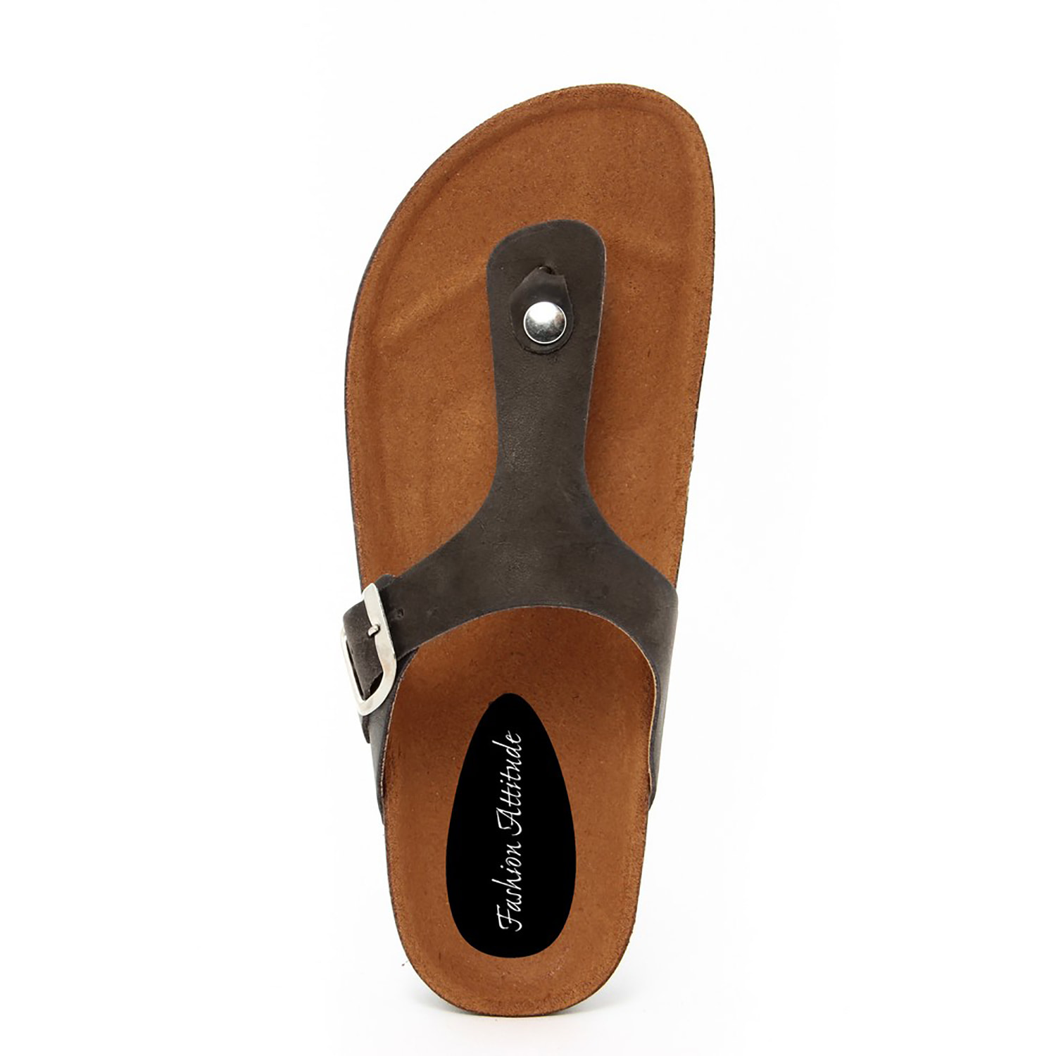 Sandalo flat Donna colore Marrone