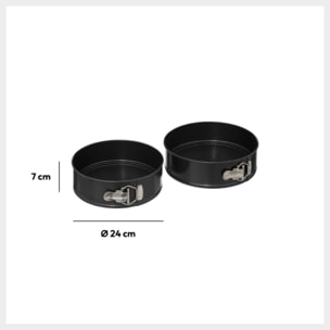 2 moules démontables métal  22/24cm