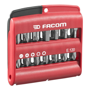 Jeu de 28 embouts de visssage (Plats, PH, PZ Torx et six pans)