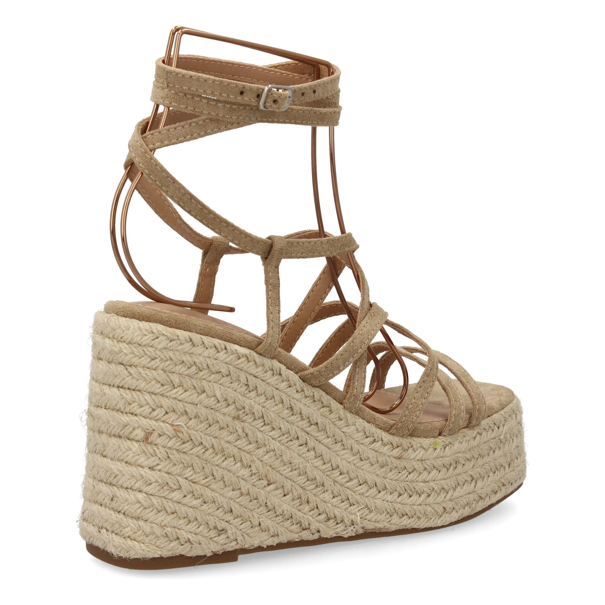 Sandalia romana cuña alta plataforma para mujer