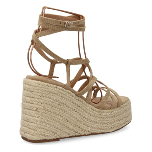 Sandalia romana cuña alta plataforma para mujer