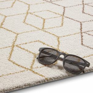 Tapis salon et chambre tissé motif géométrique JULE