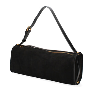 Borsa a spalla da donna Made in Italy - Valoria Chic - Pelle scamosciata - 35.0 x 14.0 x 10.0 cm