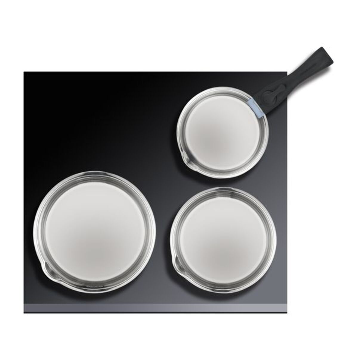 Set de 3 casseroles amovible inox