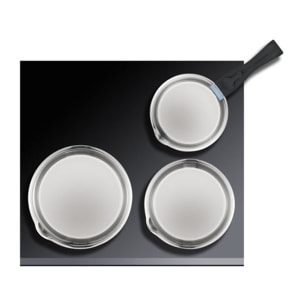 Set de 3 casseroles amovible inox