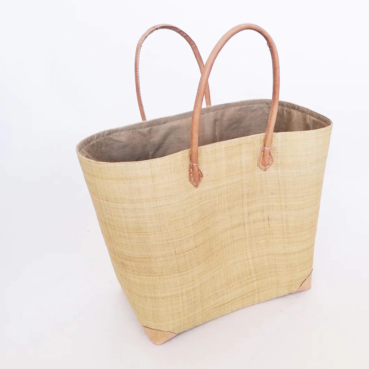 Panier artisanal de Madagascar - Tamatave GM Naturel avec pochon