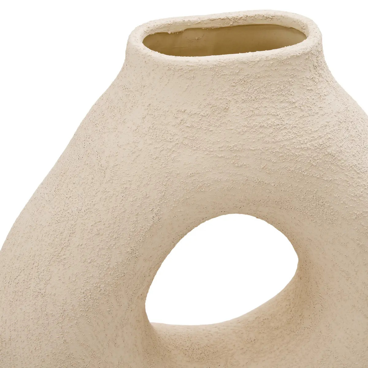 Vase en céramique Brea H.33,5cm blanc