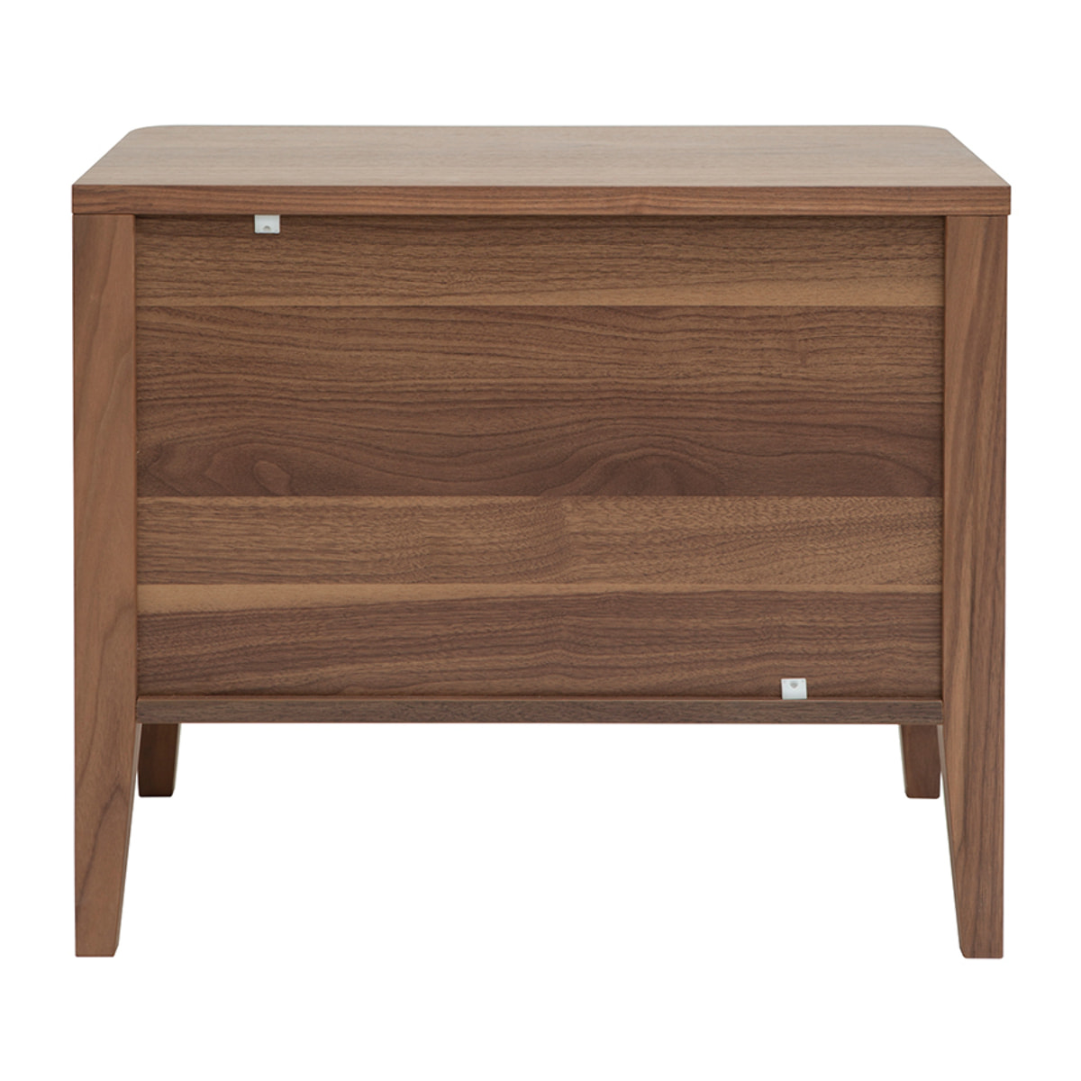 Table de chevet avec rangements 2 tiroirs bois foncé noyer BENJA