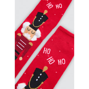 Confezione da 2 calzini da uomo con stampa natalizia