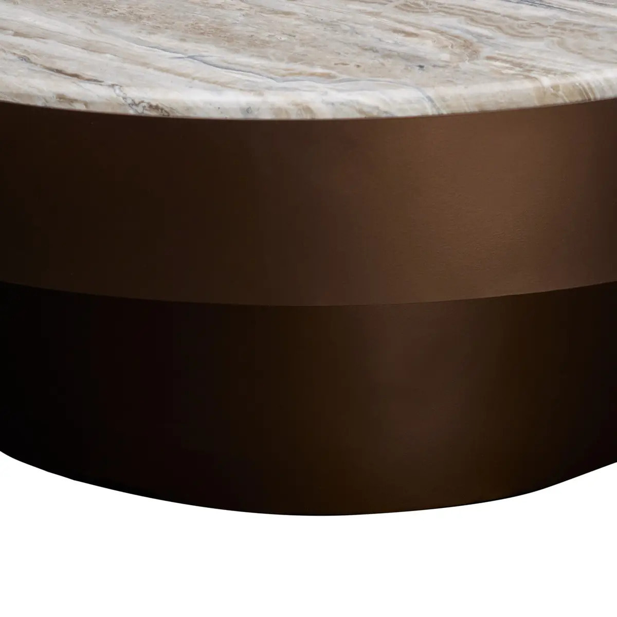 Table basse Graphite ronde D.80cm marron