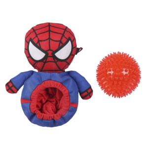 Peluche con mordedor para perros diseño spiderman
