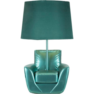 LAMPADA DA COMODINO MIDCENTURY TURCHESE CM Ø 26X43