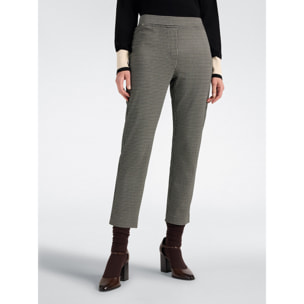 Elena Mirò - Pantaloni slim jacquard cropped - Nero
