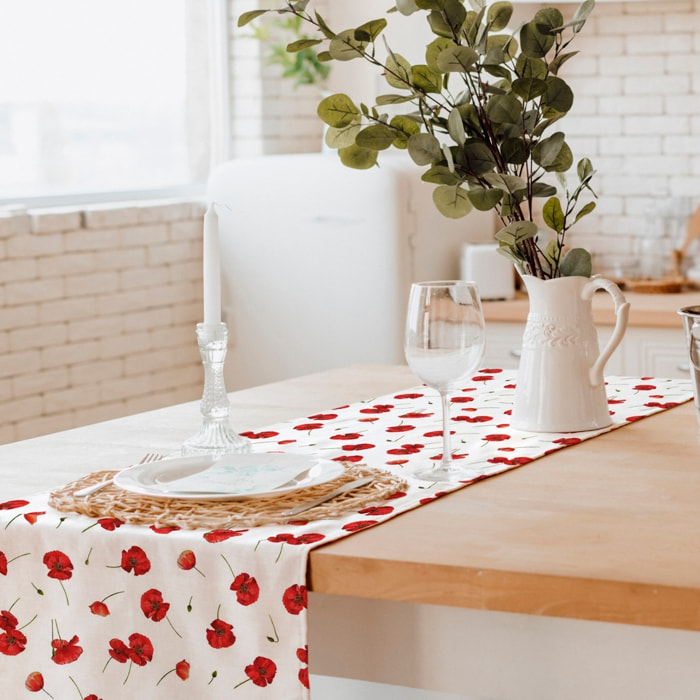 Chemin de table CROUNCH ROUGE