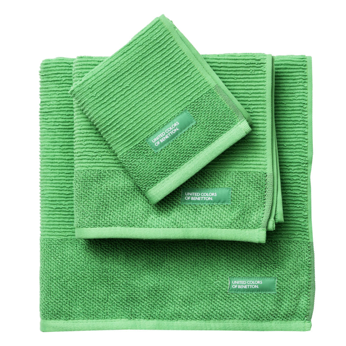 Set 3pcs toallas de baño verde benetton