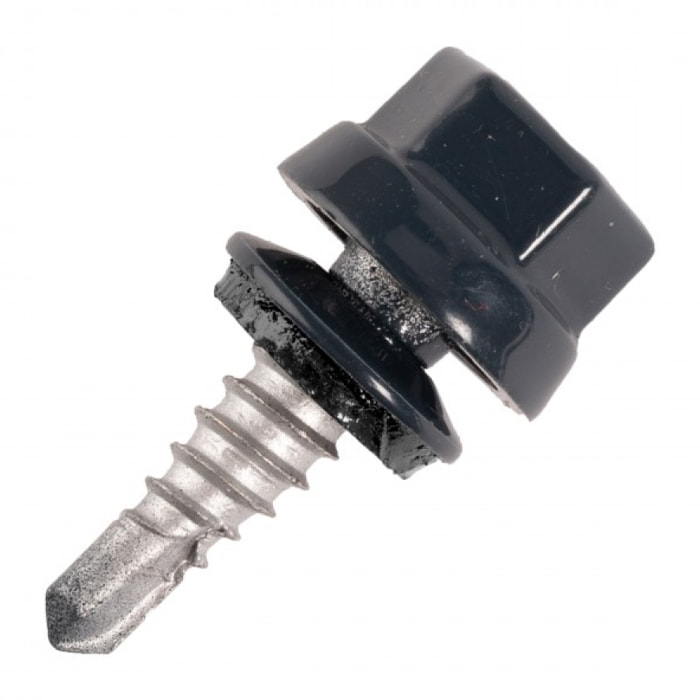 Vis bac acier SCELL-IT Couturage - Ø6.3 x 22 mm - TH12 - Anthracite RAL7016 - Sachet de 100 - ZTCR-63022-7016