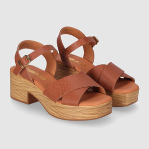 Sandalias de Piel - Cuero - Tacón: 5 cm