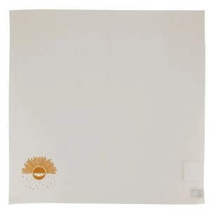 4 serviettes Solaris blanc L40xp40xH0,1cm