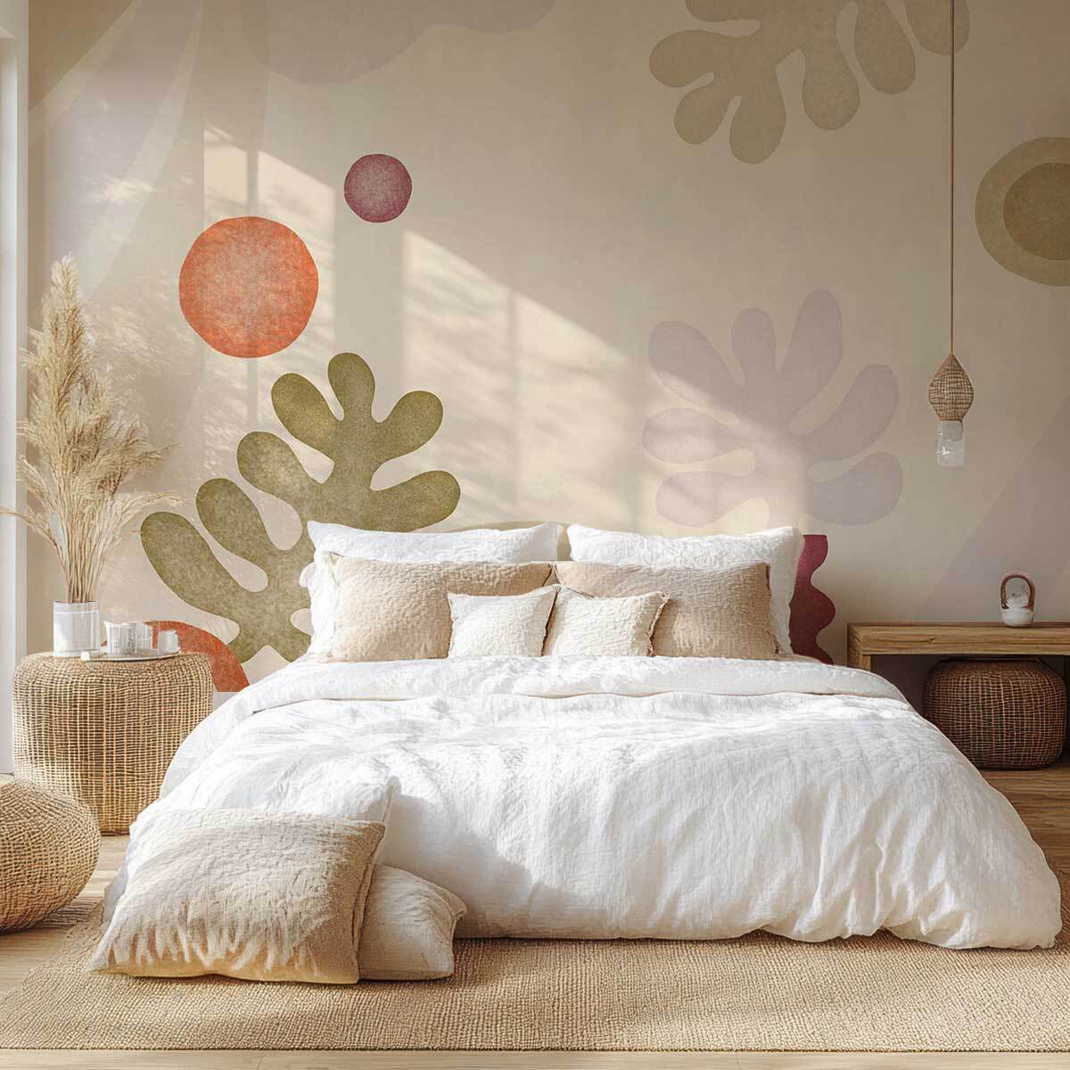 Papier peint panoramique Algues Botaniques Vertes Intissé