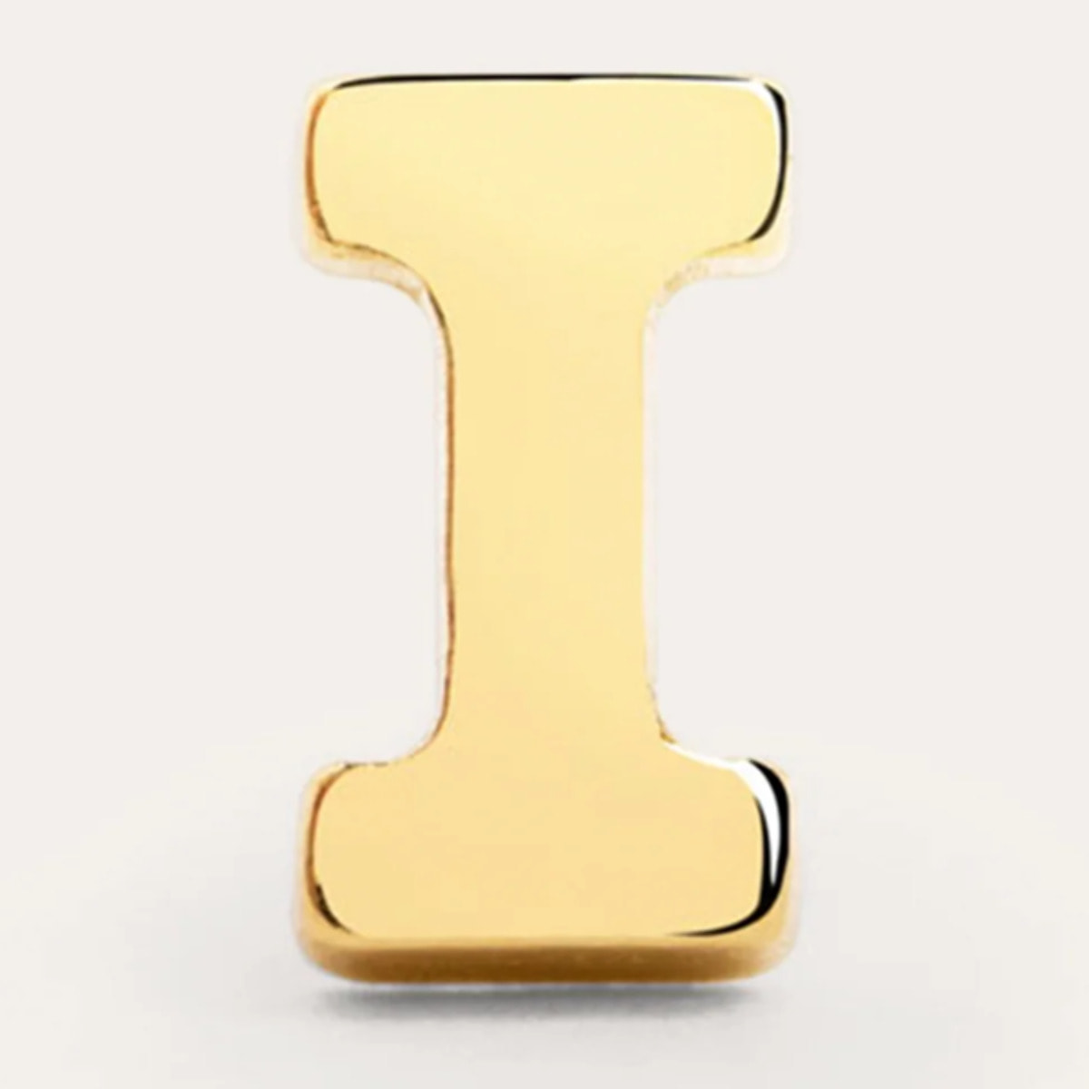 Orecchino Singolo Letter Argento Placcato Oro