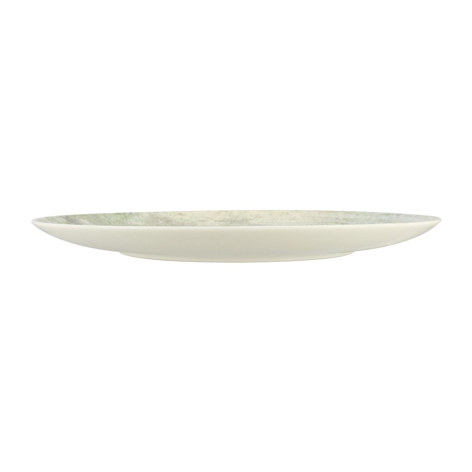 Lot de 6 assiettes à dessert en porcelaine verte 20cm NATURA