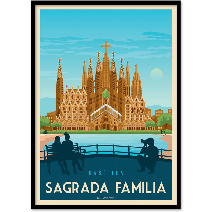 Affiche - Barcelona Sagada Familia - Olahoop Travel Posters