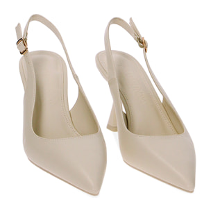 Zapatos de salón Bailarinas color crema