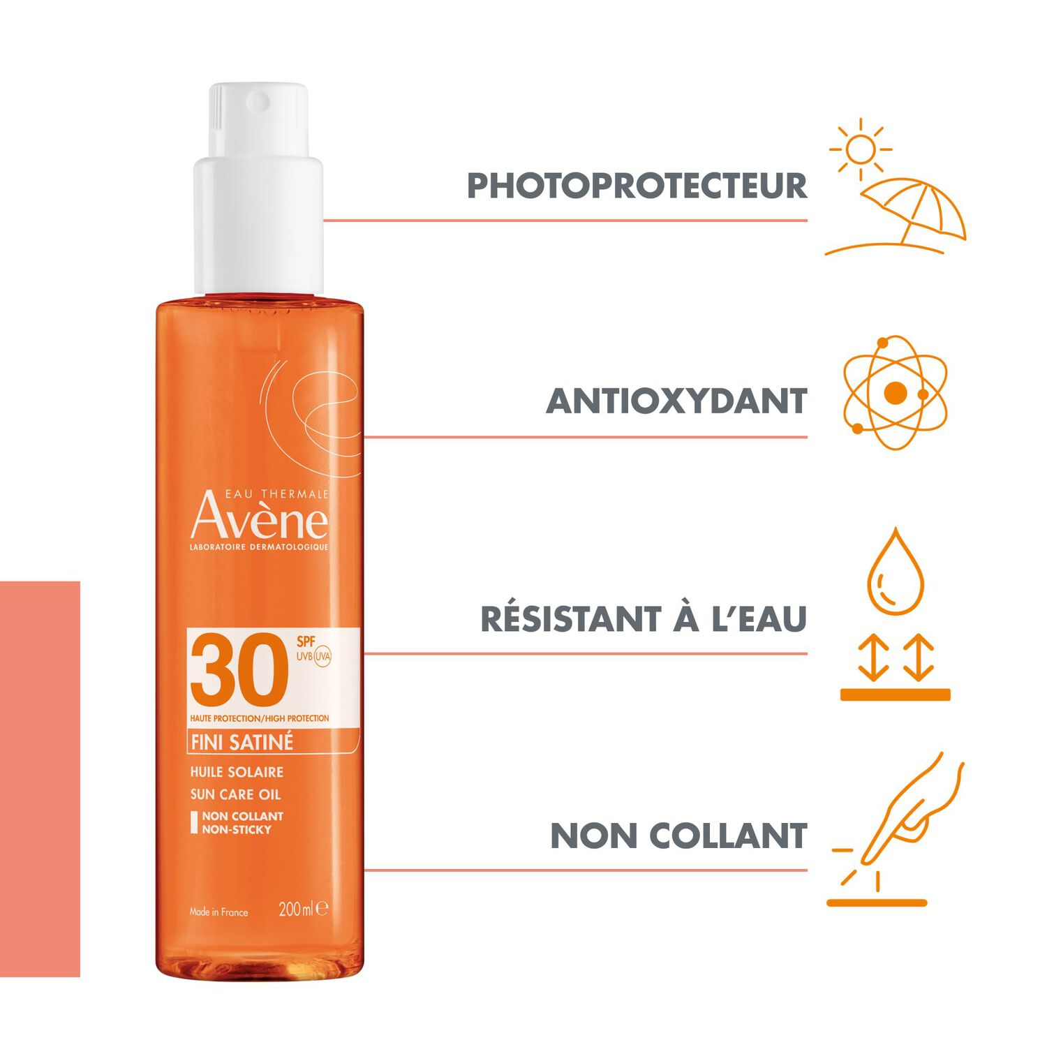 Huile Solaire SPF 30 - Soins Solaires Fini Satiné 200 ml