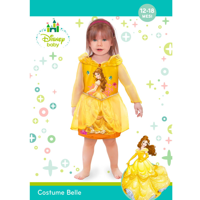 Vestito Costume Disney Baby Belle Giallo Bambina