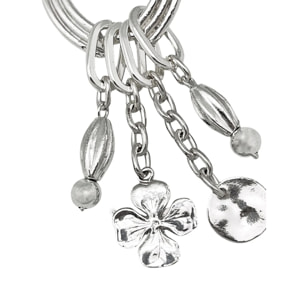 Cuelgabolso_llavero charms suerte en plata chapado