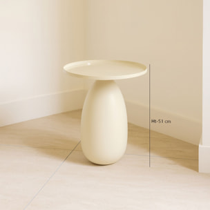 Table d'appoint plateau en métal avec effet céramique VOLDA