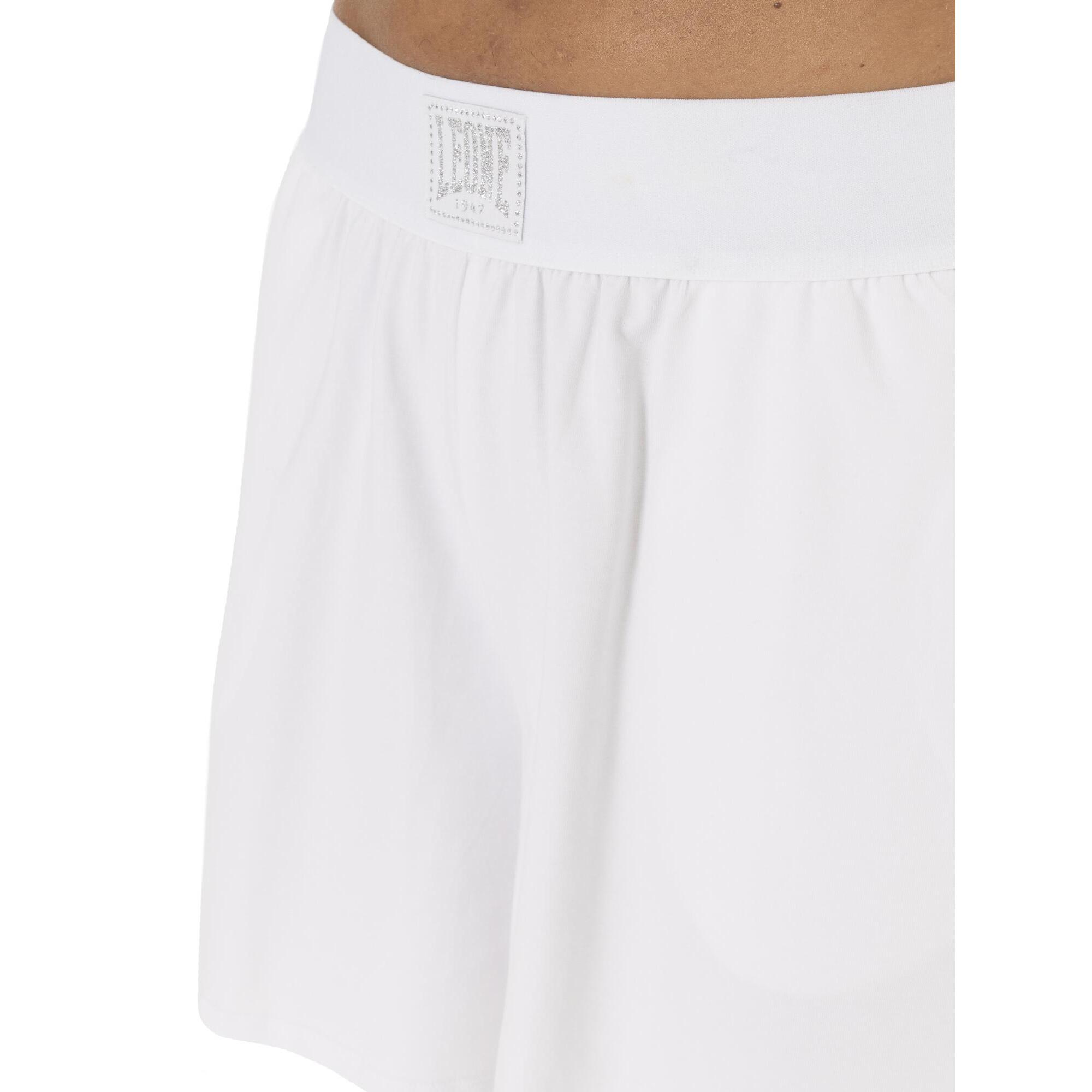 Bermuda donna Leone 1947 Apparel in cotone elasticizzato con patch boxe