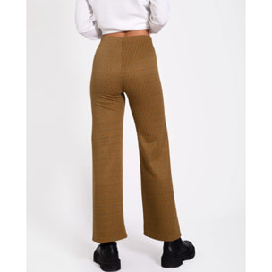 Pantalón de mujer cropped jacquard.