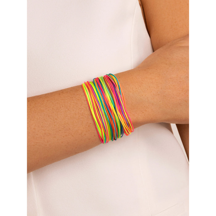 Pack 3 Pulseras Neon Rainbow Fruits Acero
