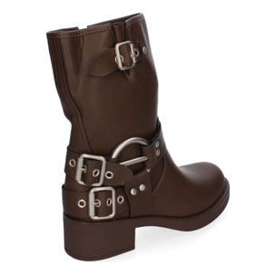 Botines Moteros para Mujer, Comodos y Elegantes, Detalles de Hebillas