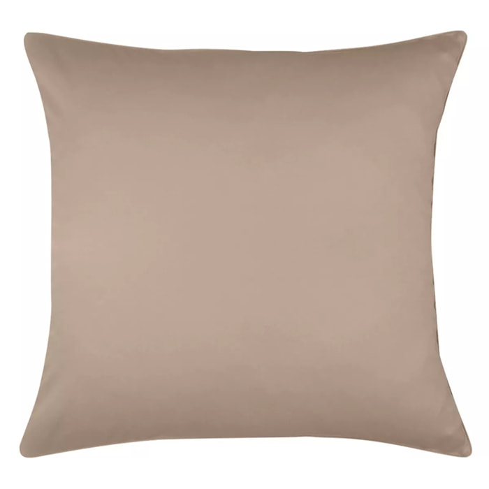 Taie d'oreiller satin de coton uni rose Ava uni rose fume