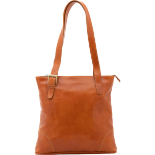 Borsa a spalla  da donna In Vera pelle Made in Italy 33x35x8 cm