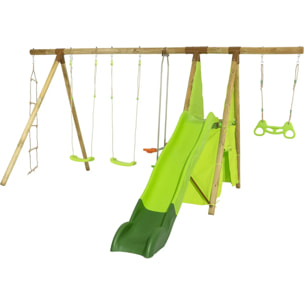 Balançoire en bois 2,30 m Topwood KIBBI - 8 enfants