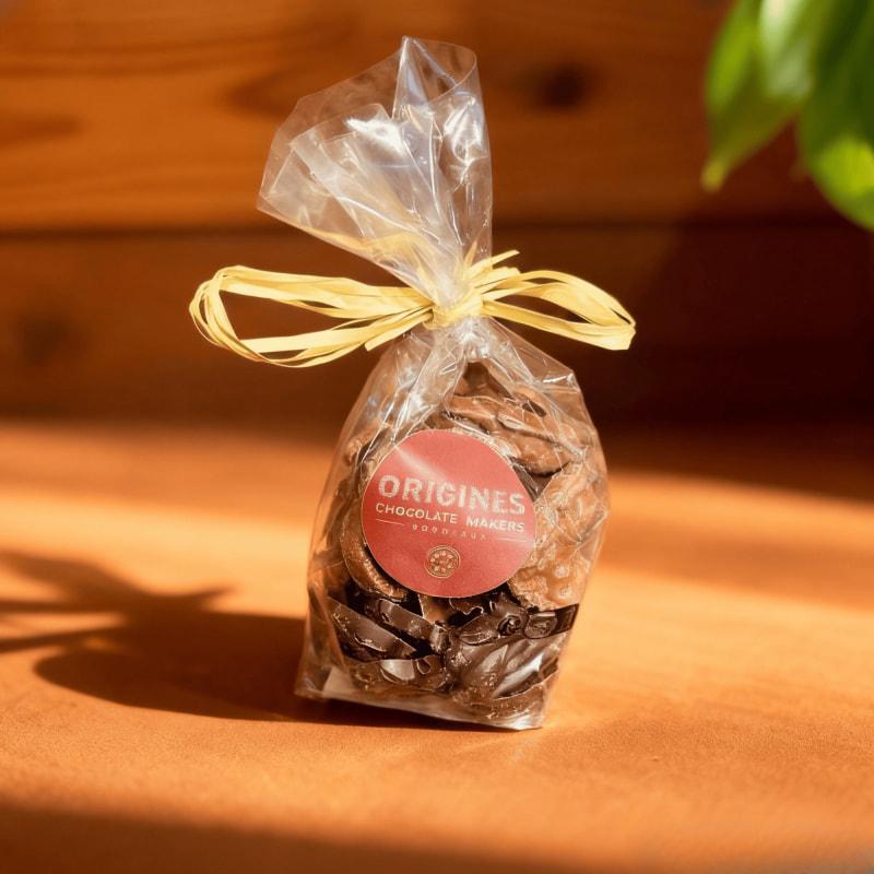 Sachet de friture mixe Noir 70% et Lait 38% - Pâques - 100g Bio