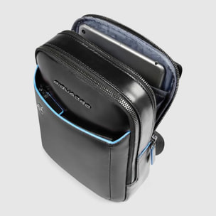 Piquadro Borsello in pelle porta iPad®mini con tasca per AirPods® e protezione RFID