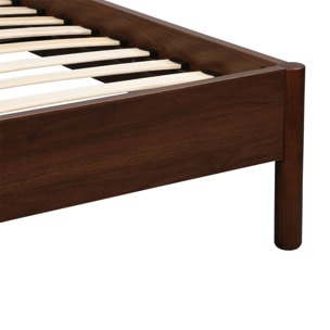 Lit avec sommier à lattes 90x190cm décor bois HARMONY