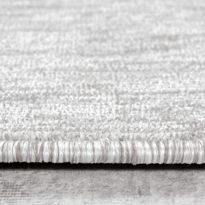 NADOR - Tapis rond de salon moderne Creme