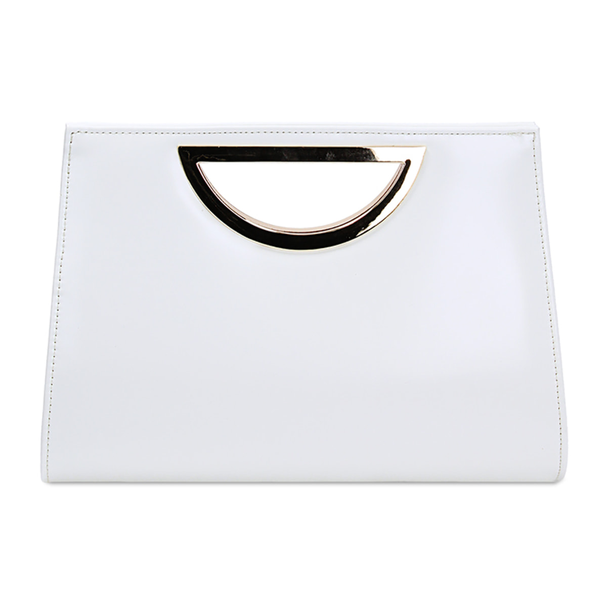 Clutch blanco en tejido abrasivado