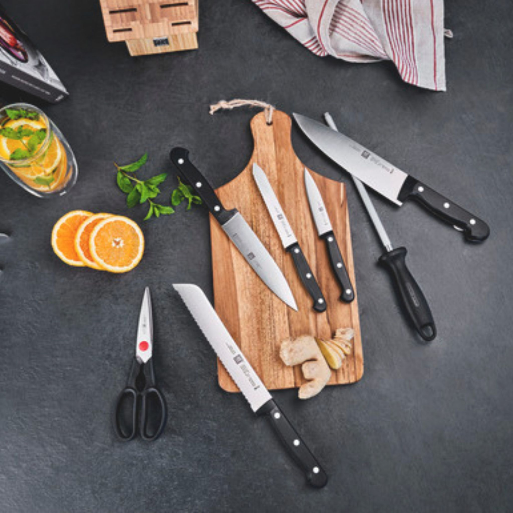 8-pcs, Bloc de couteaux