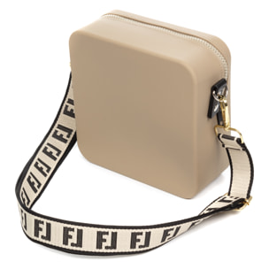 Villasalto bolso bandolera cuadrado de silicona, con correa diseño intercambiable.