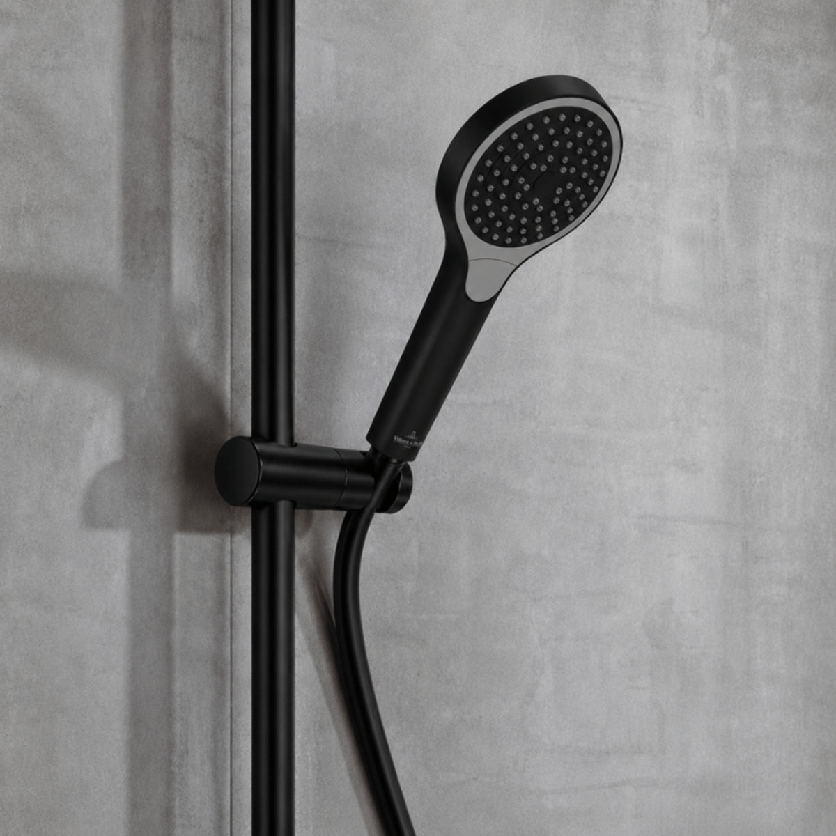Pomme de douche 3 jets VILLEROY & BOCH Verve Showers Noir mat