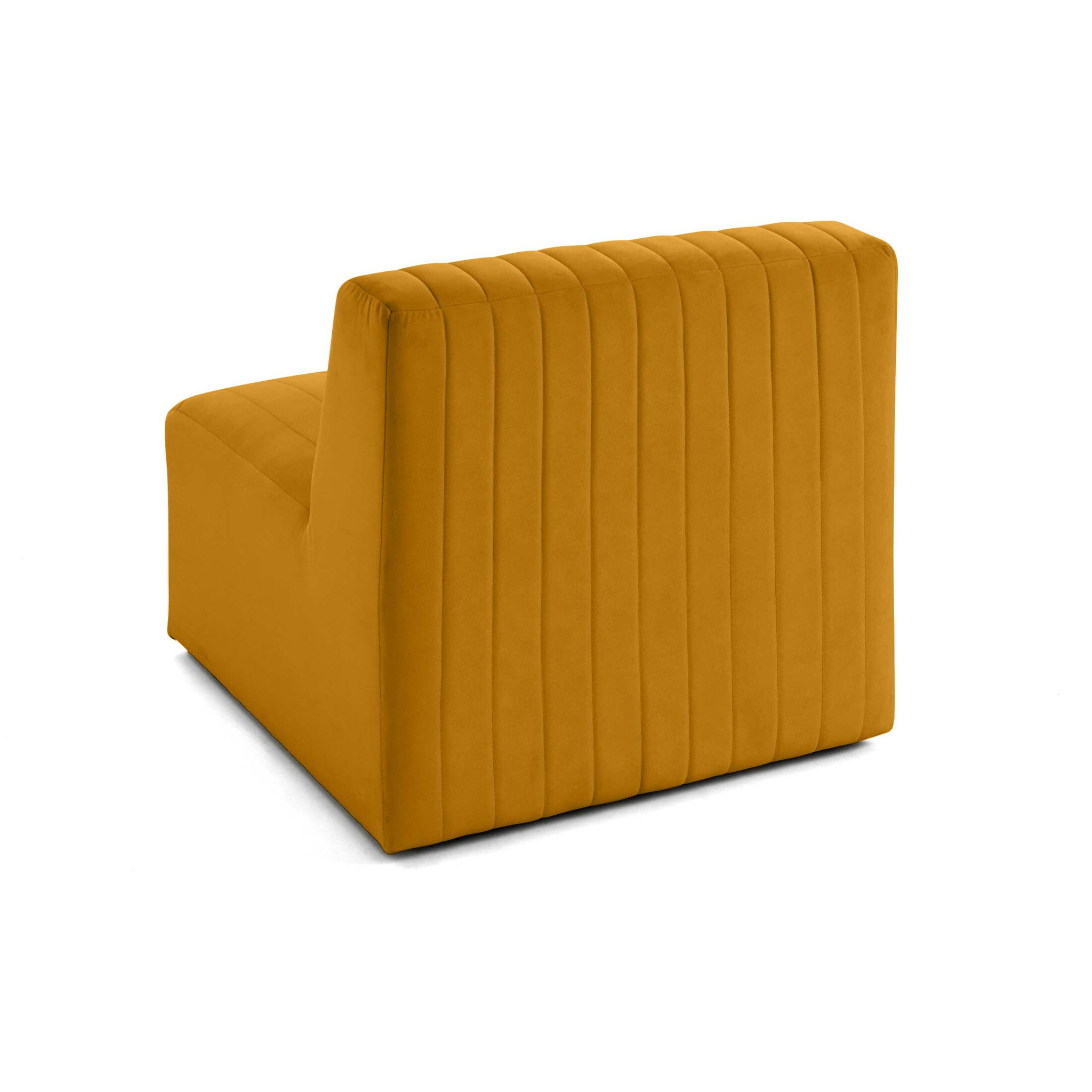 Nova - module d'assise sans accoudoirs - en velours - Jaune