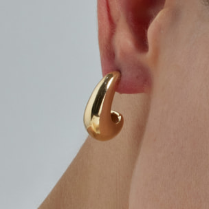 Pendientes de 22mm de diámetro acabado oro 18K