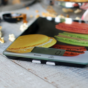Balance de cuisine électronique avec décor macarons JADE
