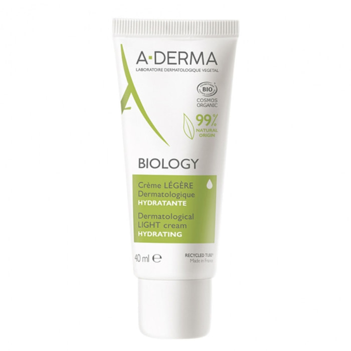 Biology - Crème Légère Dermatologique Hydratante 40 ml